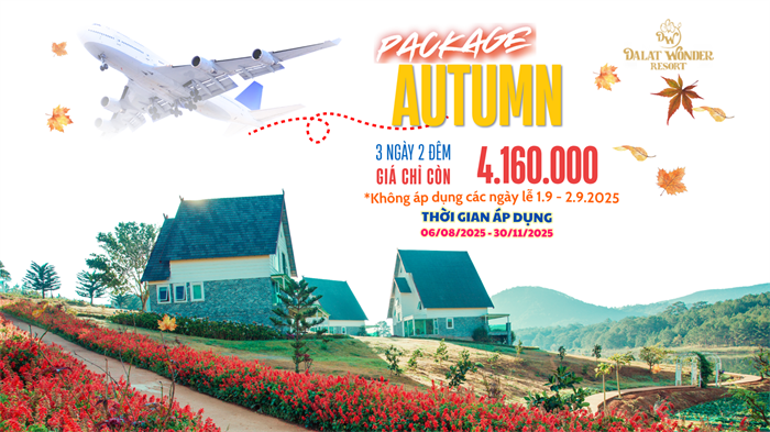 Autumn Package 3N2Đ – Combo nghỉ dưỡng mùa thu tại Dalat Wonder Resort